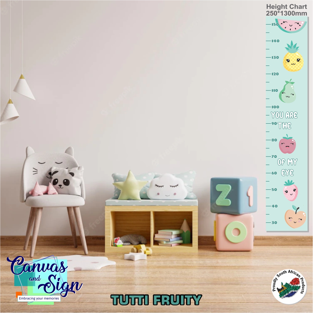  - Height Chart 250 x 1300mm - Tuti Fruity