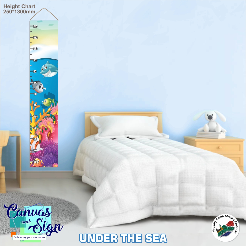  - Height Chart 250 x 1300mm - Under the Sea