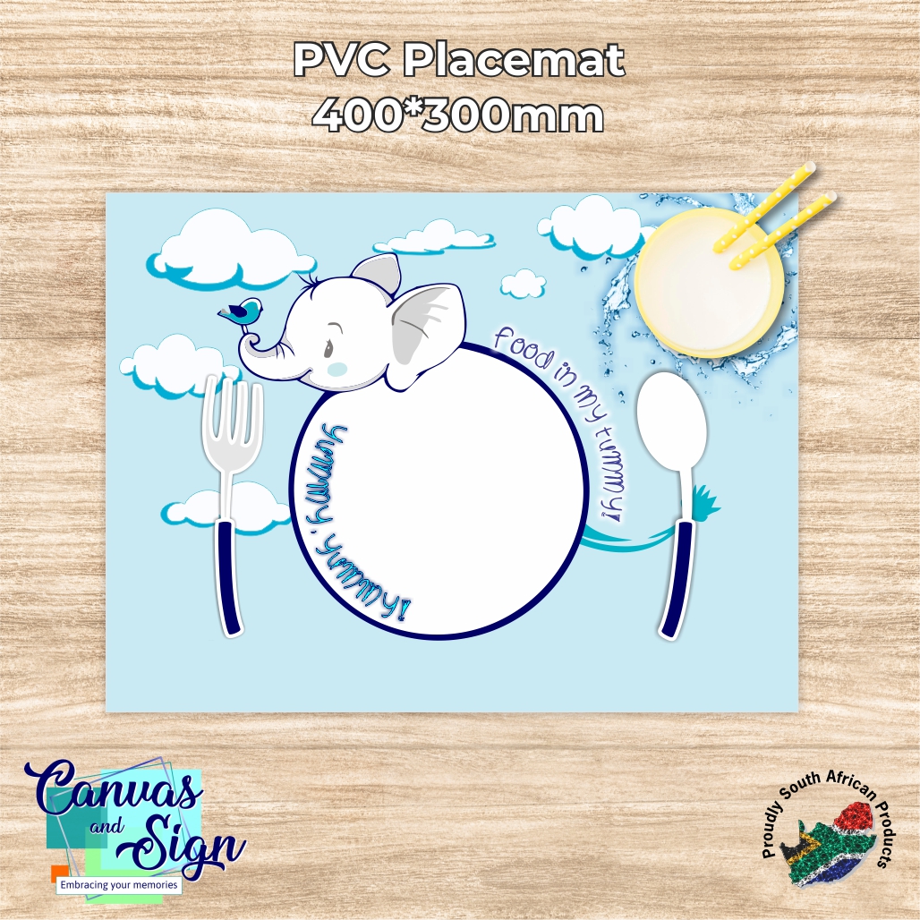  - Placemat 400 x 300mm - Elephant Cloud