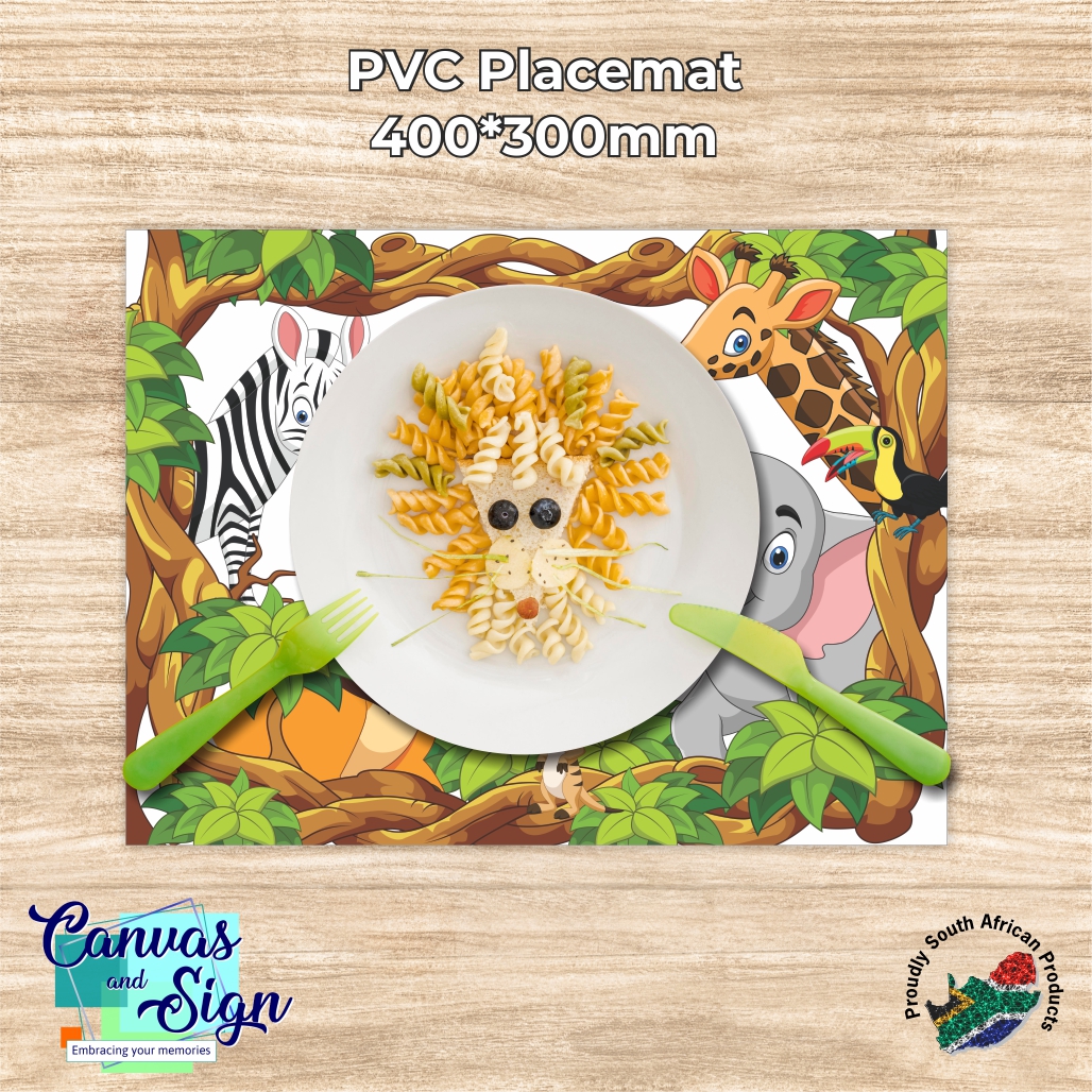  - Placemat 400 x 300mm - African Safari Animals